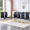 KTMBDW Faux Leather Metal Frame Dining Chairs,Modern Retro Alligator Skin Upholstered Dining Chairs for Kitchen,Living Room - 4 of 4