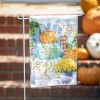Evergreen Garden Flag Happy Fall Stacked Pumpkins Linen Double Sided Indoor Outdoor Decor 18" x 12.5" - 2 of 3