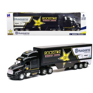 Peterbilt 387 Semi-Truck Black "Rockstar Energy Drink - Husqvarna Factory Racing" 1/32 Diecast Model by New Ray - 1 of 3