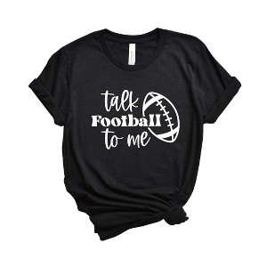 Simply Sage Market Women's Talk Football To Me Ball Short Sleeve Graphic Tee - 1 of 4