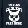 Men's - Instant Message - Worlds Coolest Papa Bear Long Sleeve Graphic T-Shirt - 2 of 4