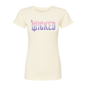 Women's - Wicked - Floral Ombre Logo Fitted Graphic T-Shirt - 1 of 3