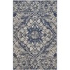 Gray Blue and Ivory Oriental Power Loom Area Rug - 4 of 4