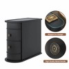 Lirago, Wood End Table with 2 Drawers - Fully Assembled Narrow Nightstand/Side Table,  Black - 4 of 4