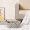 Unique Bargains Decorative Cotton Rope Handcrafted Portable Storage Basket 3 Pcs - 4 of 4