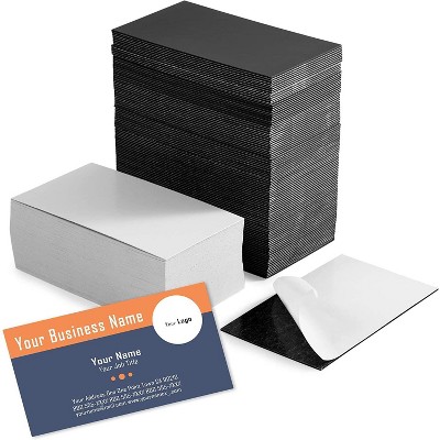 Bright Creations Self Adhesive Business Card Magnets with Blank Cards (2 x 3.5 in, 200 Pack)