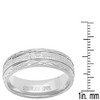 Steeltime Men's stainless steel with glittery inlay and diamond cut edge band ring. Size 9-12. Color Options: Silver, Gold, Black - 3 of 4
