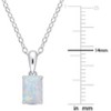 EVERLY JEWELRY | Sterling Silver Pendant with Gemstone and Created Gemstone – Multiple Stone Options - 3 of 4