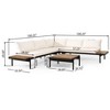 Sapphtopaz Patio Furniture Set Metal Frame Outdoor L-Shaped Corner Sofa Set with Cushions and Coffee Table for Backyard, Terrace - 2 of 4