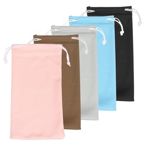 Unique Bargains Microfiber Portable Storage Scratch-Resistant Eyeglasses Bag 5 Pcs - 1 of 4