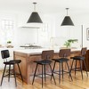 Arceso Bentwood Counter Height Bar Stool Set of 4, PU Leather Upholstered Barstools with Back, Bar Chairs 24.5 Inch - 2 of 4