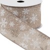Snowflake Print Wired Ribbon 2.5" x 10 Yds. - 3 of 3