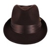Kenny K Men's Dressy Faux Felt Fedora with Feather - 3 of 4