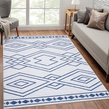 Area Rug for Living Room Moroccan Non Slip Rugs for Bedroom Soft Stain-Resistant Non Shedding Rug