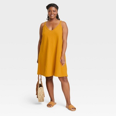 yellow tank dress womens