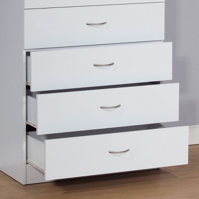 Okak Sleek 5-Drawer Dresser Modern Storage Cabinet with Silent Metal Drawer Slides, Metal Handle Locking Top for Clothes