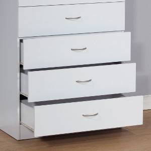 Okak Sleek 5-Drawer Dresser Modern Storage Cabinet with Silent Metal Drawer Slides, Metal Handle Locking Top for Clothes - 1 of 4