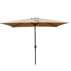 CAVINAS 6x9 FT Cantilever Patio Umbrella, Waterproof and Windproof Design with Crank, Beach Umbrella, without Base - 1 of 4