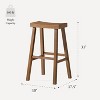 Maven Lane Vincent Backless Wooden Bar Stool 31" - 2 of 4