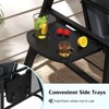Tangkula 3-Seat Patio Swing Chair w/ Adjustable Canopy Thickened Cushions Pillow Outdooor - 4 of 4