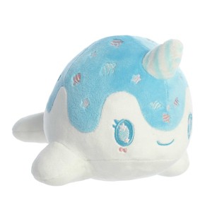 Aurora Small Blue Raspberry Nomwhal Tasty Peach Enchanting Stuffed Animal Blue 7" - 1 of 4