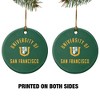 University of San Francisco Dons Logo Porcelain Holiday Christmas Tree Ornament - 2 of 4