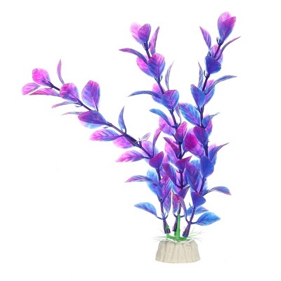 Unique Bargains Plastic Artificial Water Plants Aquarium Decorations Purple 7.28" Heigh 1 Pc