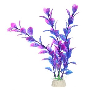 Unique Bargains Plastic Artificial Water Plants Aquarium Decorations Purple 7.28" Heigh 1 Pc - 1 of 4