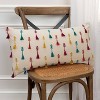 14"x26" Oversized Brights Arrows Poly Filled Lumbar Throw Pillow - Rizzy Home: Embroidered, Indoor Decor - 2 of 4