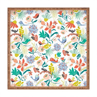 17" Wood Heather Dutton Large Gracie's Garden Tray - society6