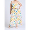 ELOQUII Women's Plus Size Empire Waist Poplin Maxi Dress - 3 of 4