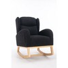 Teddy Fabric Rocking Chair With Packet Wood Legs - 3 of 4