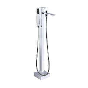 CASAINC 1-Handle Floor Mount Freestanding Tub Faucet with Handheld Shower in Brushed Gold - 1 of 1