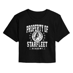 Women's - Star Trek - Property of Starfleet Cropped Graphic T-Shirt - 1 of 4