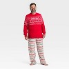Men's "Snow Days" Fair Isle Holiday Matching Family Sweater - Wondershop™ Red - 3 of 4