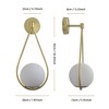 7.87 in. 1-Light Brass Gold Modern Wall Sconce with Milky Glass Shade - 4 of 4