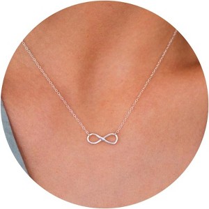 Gold Symbol Necklace for Women, 14K Gold Plated Infinity Star Evil Eye & Cross - 1 of 4