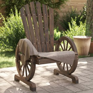 vidaXL Patio Adirondack Chairs 2 pcs Solid Wood Fir - 1 of 4