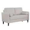 NicBex Couches for Living Room 1pc Contemporary Sofa Loveseat Only Leatherette Upholstered Sofa with Pillows, Off-White - 2 of 4