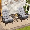 Adirondack Style Patio Outdoor Chair Cushion for Adirondack Chair or Lounge Rocking Chair Light Gray - 2 of 4
