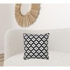 HomeRoots 20" X 20" Black And White 100% Cotton Geometric Zippered Pillow - 2 of 4