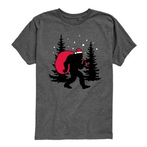 Boys' - Instant Message - Sasquatch Santa Short Sleeve Graphic T-Shirt - 1 of 4