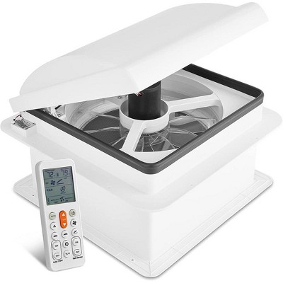 Hike Crew RV Accessories, 14” RV Roof Vent Fan with White Lid
