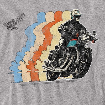 Мужские футболки Retro Honda T-Shirt, Athletic Heather — фото 2