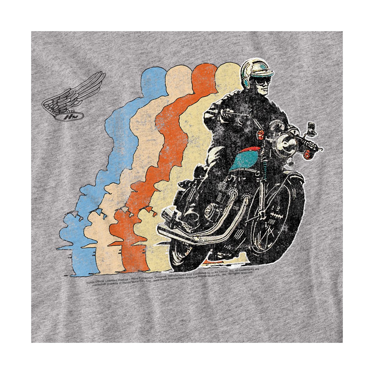 Мужские футболки Honda Men's Honda Retro Honda T-Shirt, Athletic Heather, X Large — фото 2