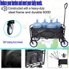 Grungis Heavy Duty Folding Wagon for Camping,Rolling Cart with All-Terrain Wheels,Utility Cart for Camping Shopping - 4 of 4