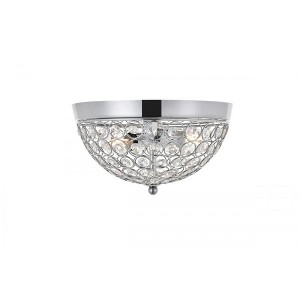 Elegant Lighting Taye 2 light Chrome Flush Mount - 1 of 4