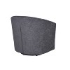 Set of 2 Liria Wooden Upholstered Barrel Chair for Livingroom with Metal Swivel Base| ART OF LIVING DESIGNS - 4 of 4