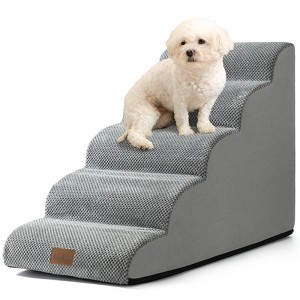 PetSafe Curved Dog Stairs – Foam Ramp for Small Pets, Non-Slip Ladder for Bed & Sofa with Waterproof Cover - 1 of 4