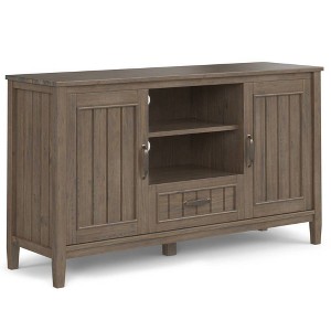 Rowan TV Stand for TVs up to 60" Smoky Brown - Wyndenhall: Contemporary Style, 30-Inch Height, Storage Drawer - 1 of 4